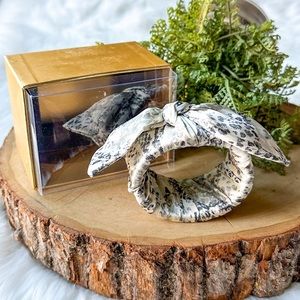 Chico’s Snake Skin Print Satin Scarf Wrap Cuff Bracelet NEW